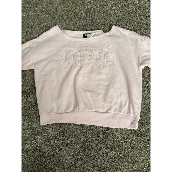 NWOT Special Thanks Loved Long Sleeve Sweater Womens Size Small Baby Pink - Picture 1 of 5